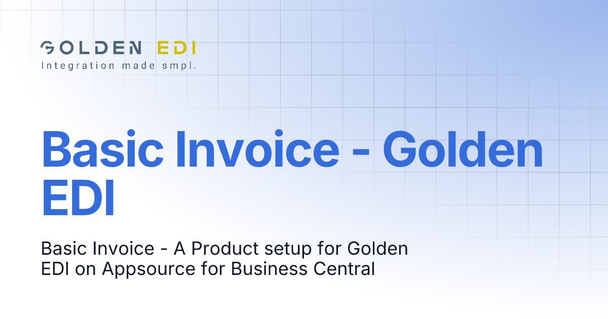 Basic invoice golden edi guides